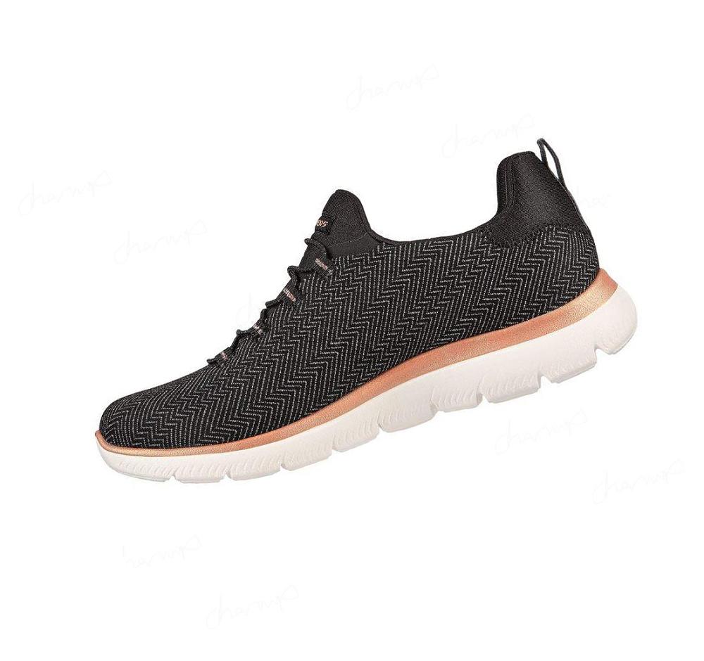 Zapatillas Sin Cordones Skechers Summits - Dazzling Me Mujer Negras Doradas | T6ATP_AR