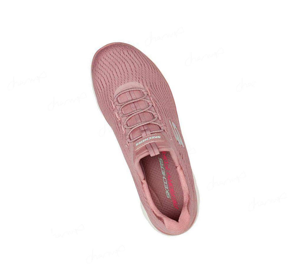 Zapatillas Sin Cordones Skechers Summits - Next Wave Mujer Rosas Oscuro | T8A8B_AR