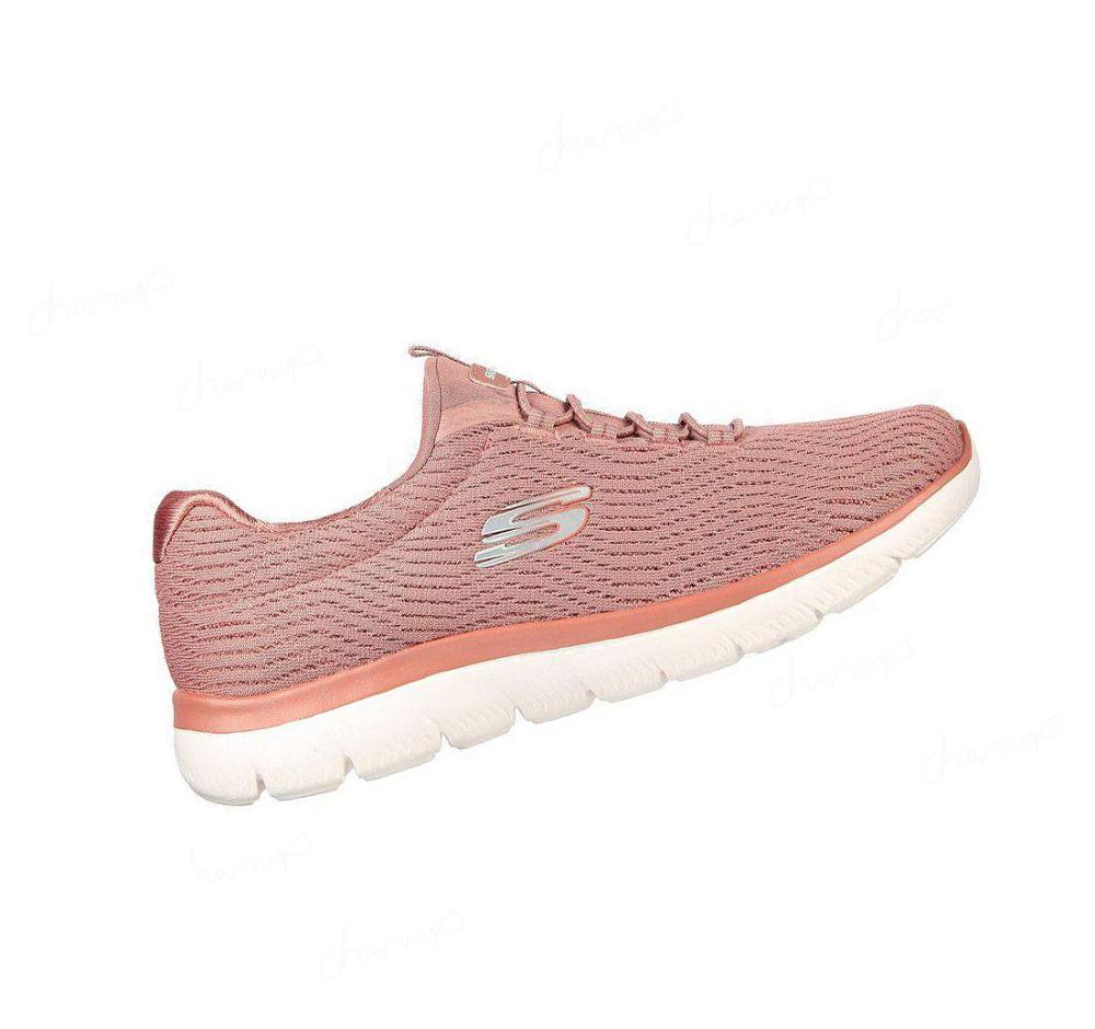 Zapatillas Sin Cordones Skechers Summits - Next Wave Mujer Rosas Oscuro | T8A8B_AR