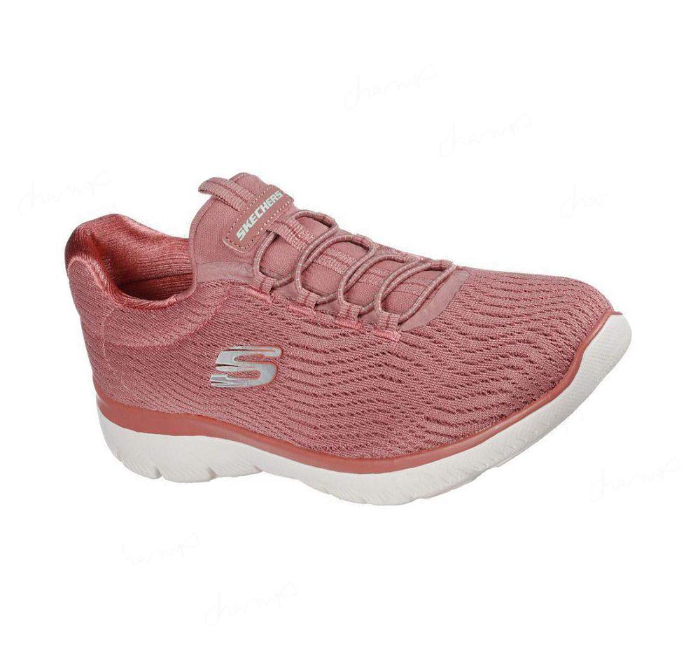 Zapatillas Sin Cordones Skechers Summits - Next Wave Mujer Rosas Oscuro | T8A8B_AR