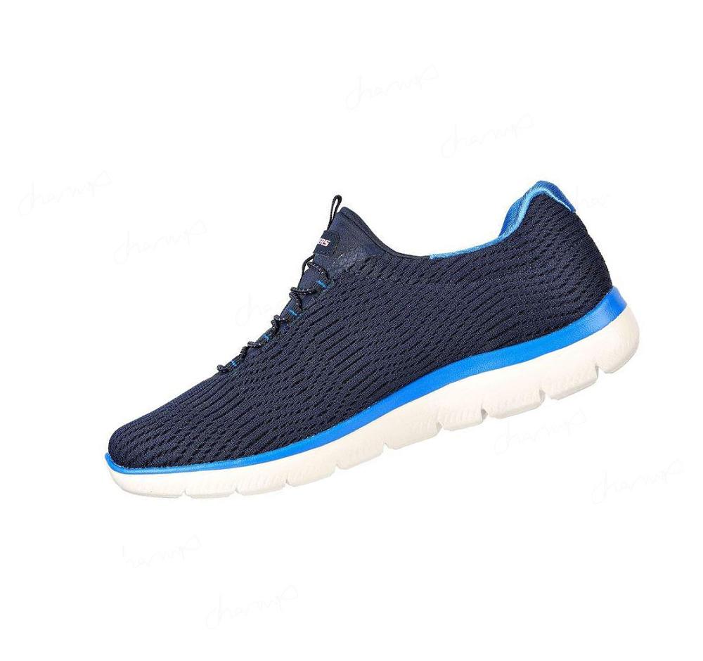 Zapatillas Sin Cordones Skechers Summits - Next Wave Mujer Azul Marino Azules | T8T3G_AR