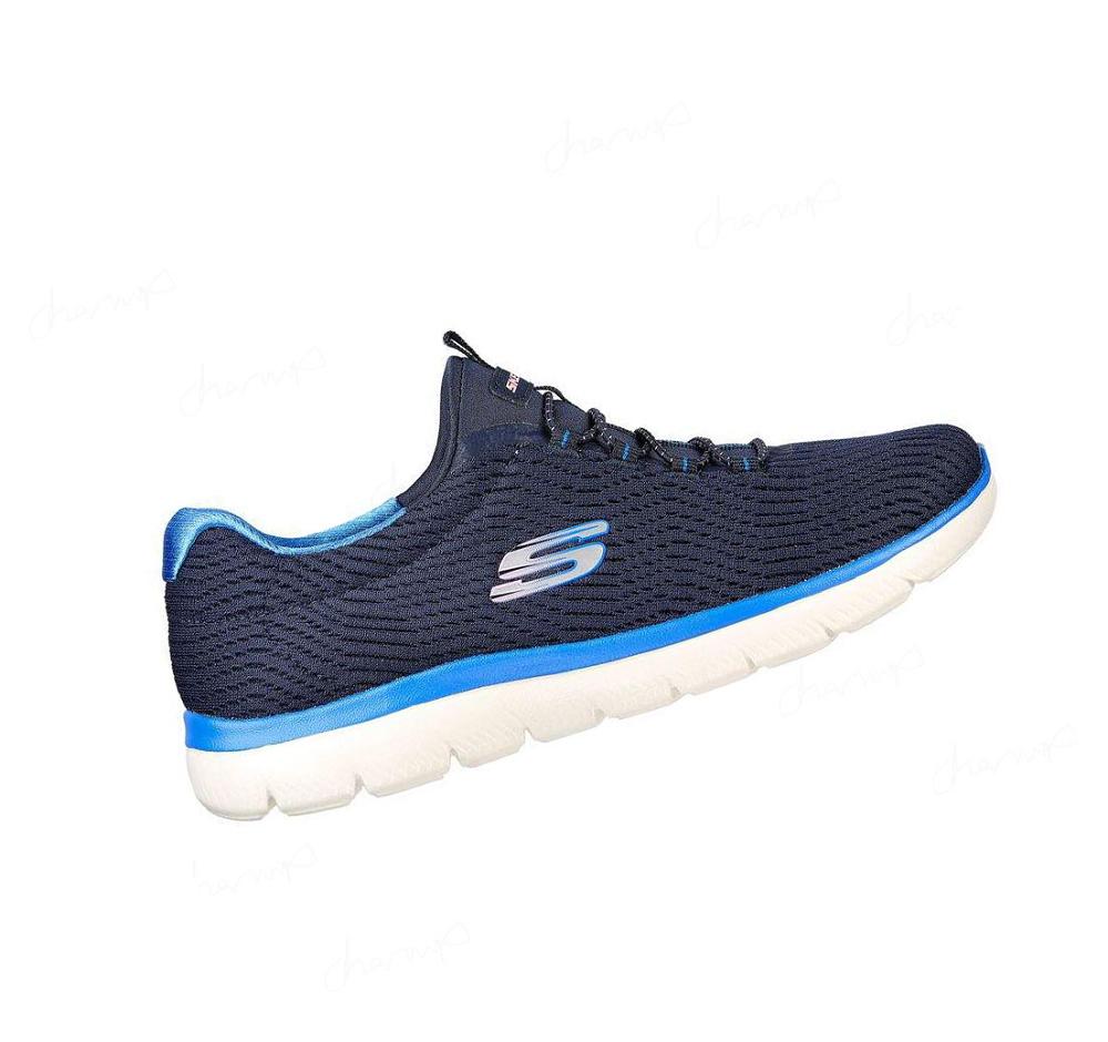 Zapatillas Sin Cordones Skechers Summits - Next Wave Mujer Azul Marino Azules | T8T3G_AR