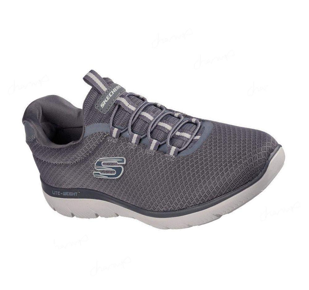 Zapatillas Sin Cordones Skechers Summits Hombre Gris | T912L_AR