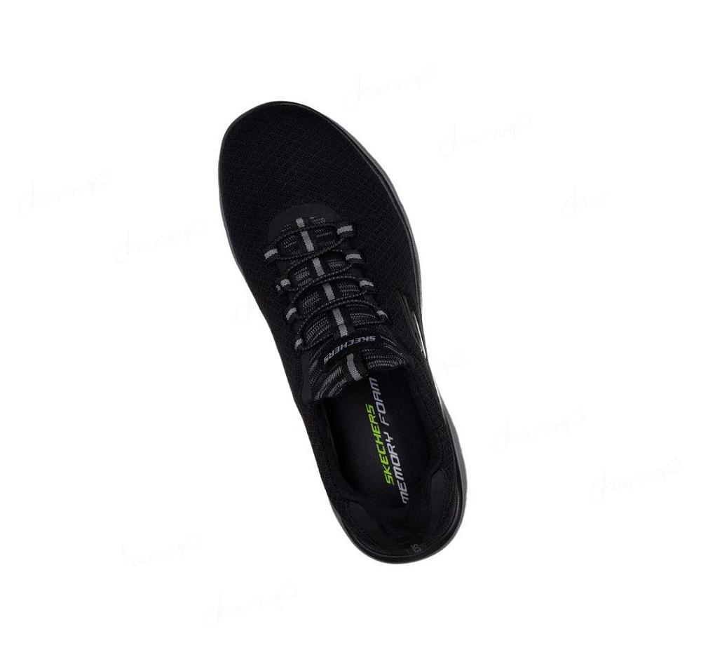 Zapatillas Sin Cordones Skechers Summits Hombre Negras Gris | T91AS_AR