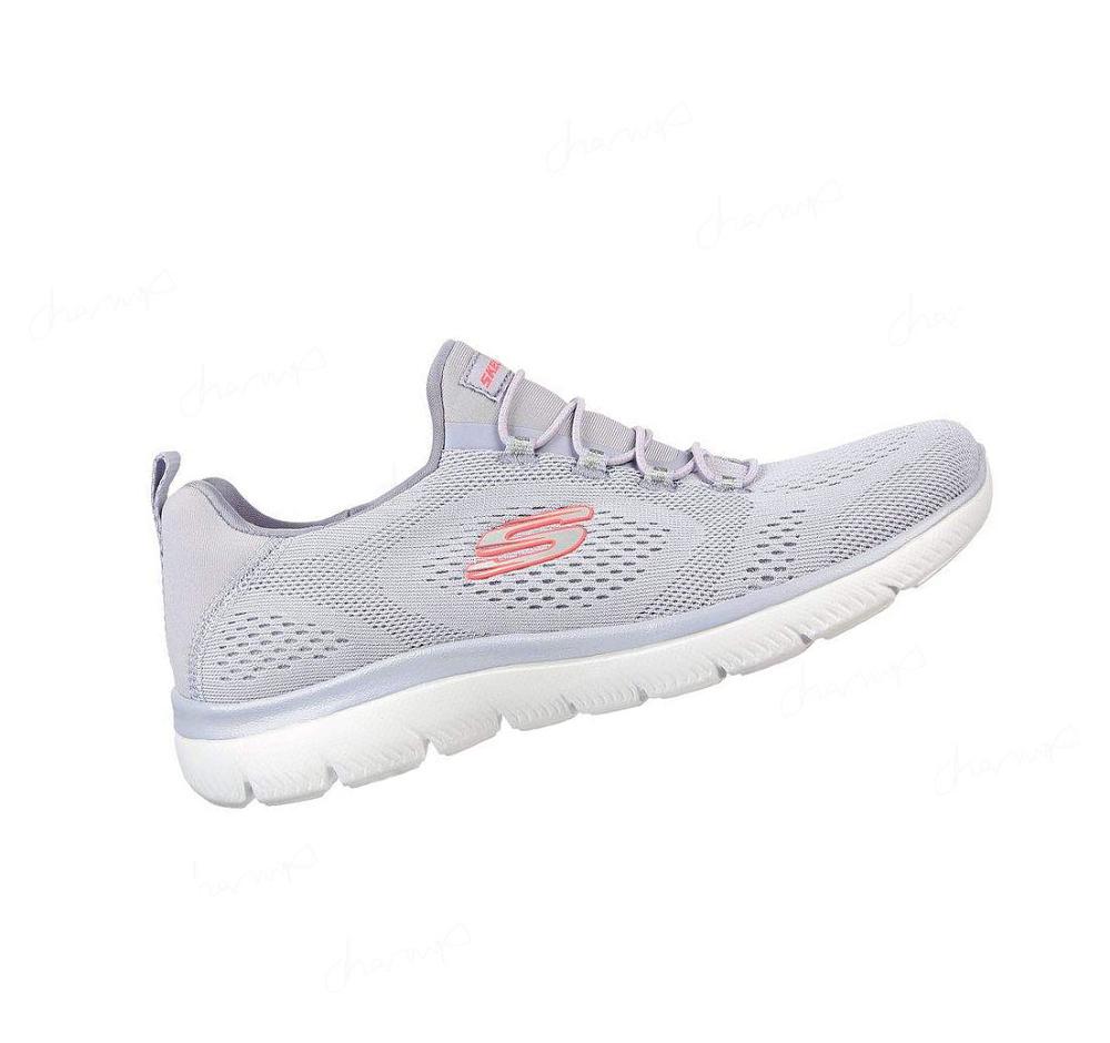 Zapatillas Sin Cordones Skechers Summits - Perfect Views Mujer Lavanda Rosas | T923E_AR