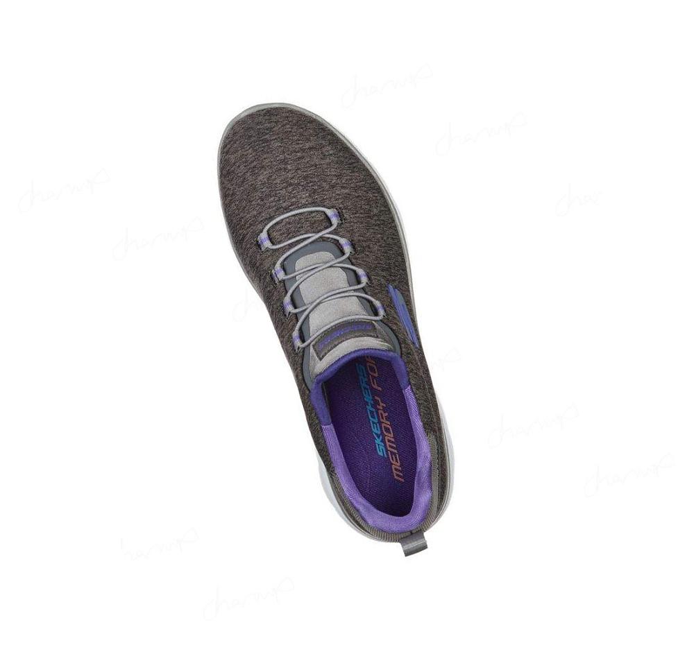 Zapatillas Sin Cordones Skechers Summits - Quick Getaway Mujer Gris Moradas | T959P_AR