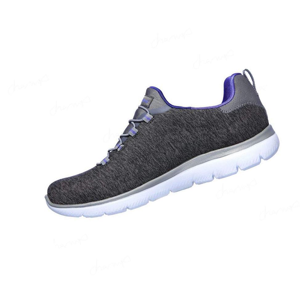 Zapatillas Sin Cordones Skechers Summits - Quick Getaway Mujer Gris Moradas | T959P_AR