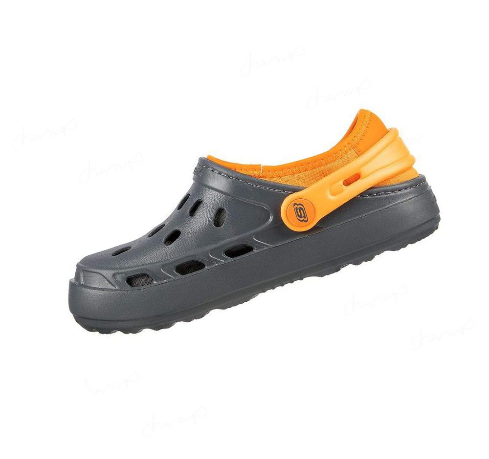 Zapatillas Sin Cordones Skechers Swifters II - Be Warmer Forro Niño Gris Naranjas | T692B_AR