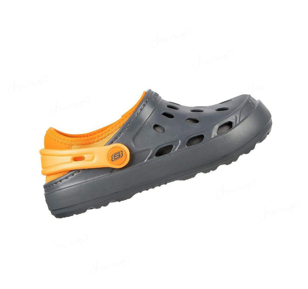 Zapatillas Sin Cordones Skechers Swifters II - Be Warmer Forro Niño Gris Naranjas | T692B_AR