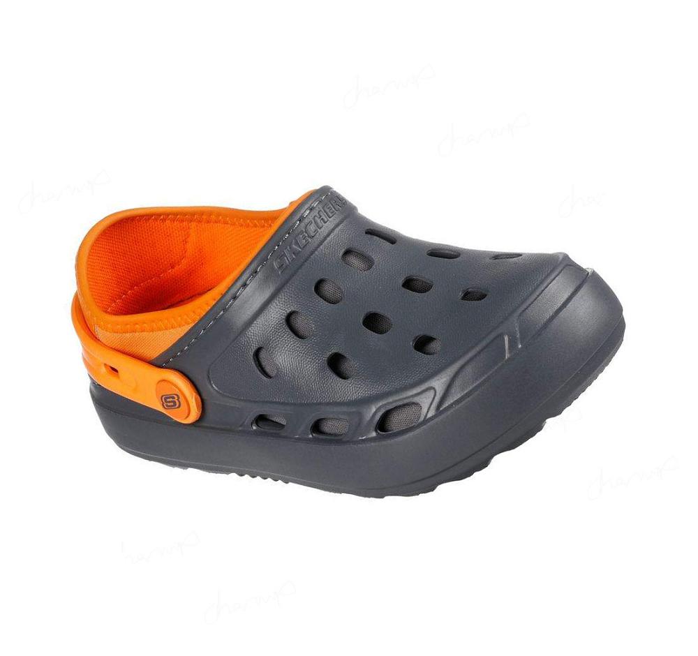 Zapatillas Sin Cordones Skechers Swifters II - Be Warmer Forro Niño Gris Naranjas | T692B_AR