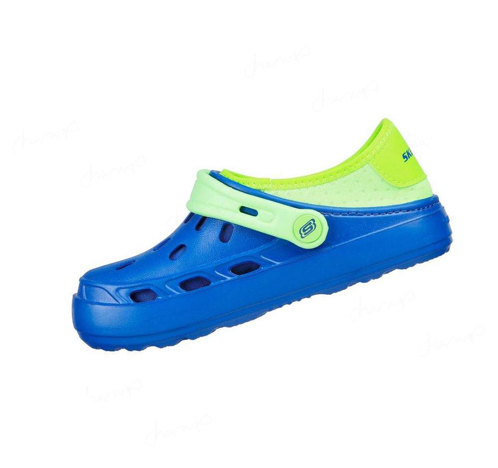 Zapatillas Sin Cordones Skechers Swifters II - Be Warmer Forro Niño Azules Verde | TT010_AR