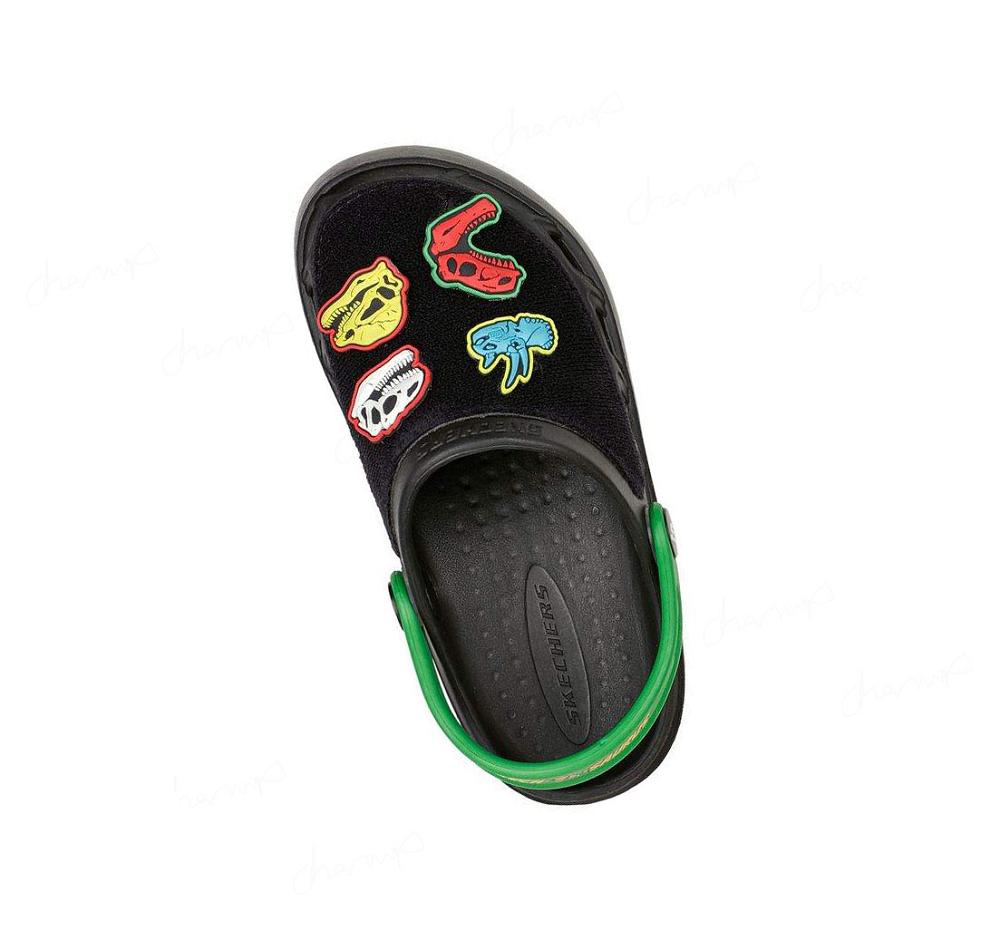 Zapatillas Sin Cordones Skechers Swifters - Dino-Bits Niño Negras Verde | TT530_AR