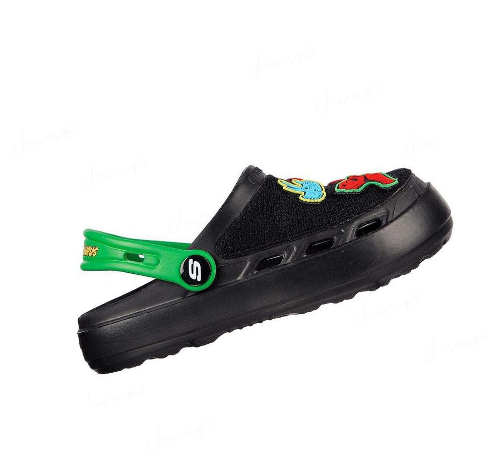 Zapatillas Sin Cordones Skechers Swifters - Dino-Bits Niño Negras Verde | TT530_AR