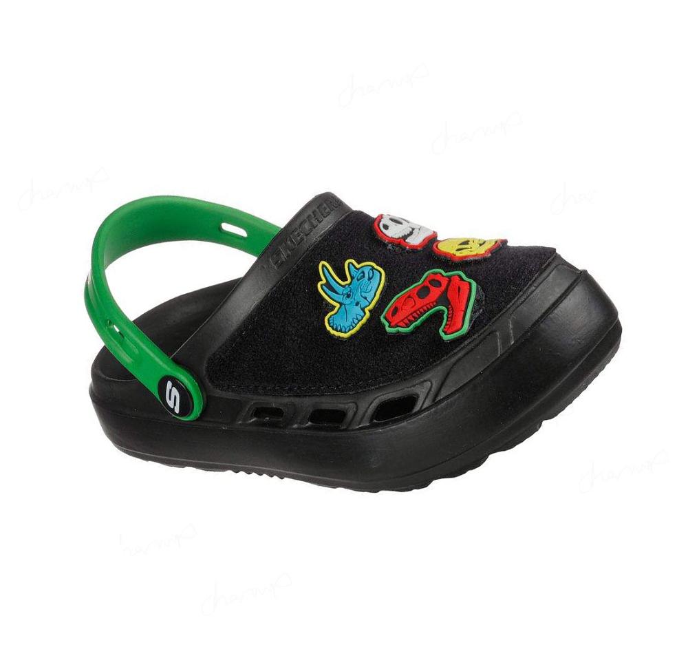 Zapatillas Sin Cordones Skechers Swifters - Dino-Bits Niño Negras Verde | TT530_AR