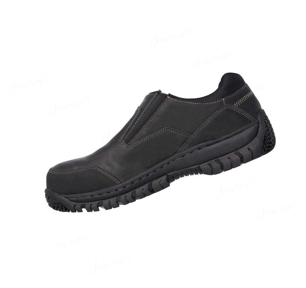 Zapatillas Sin Cordones Skechers Trabajo Relaxed Fit: Hartan ST Hombre Negras | 355TG_AR