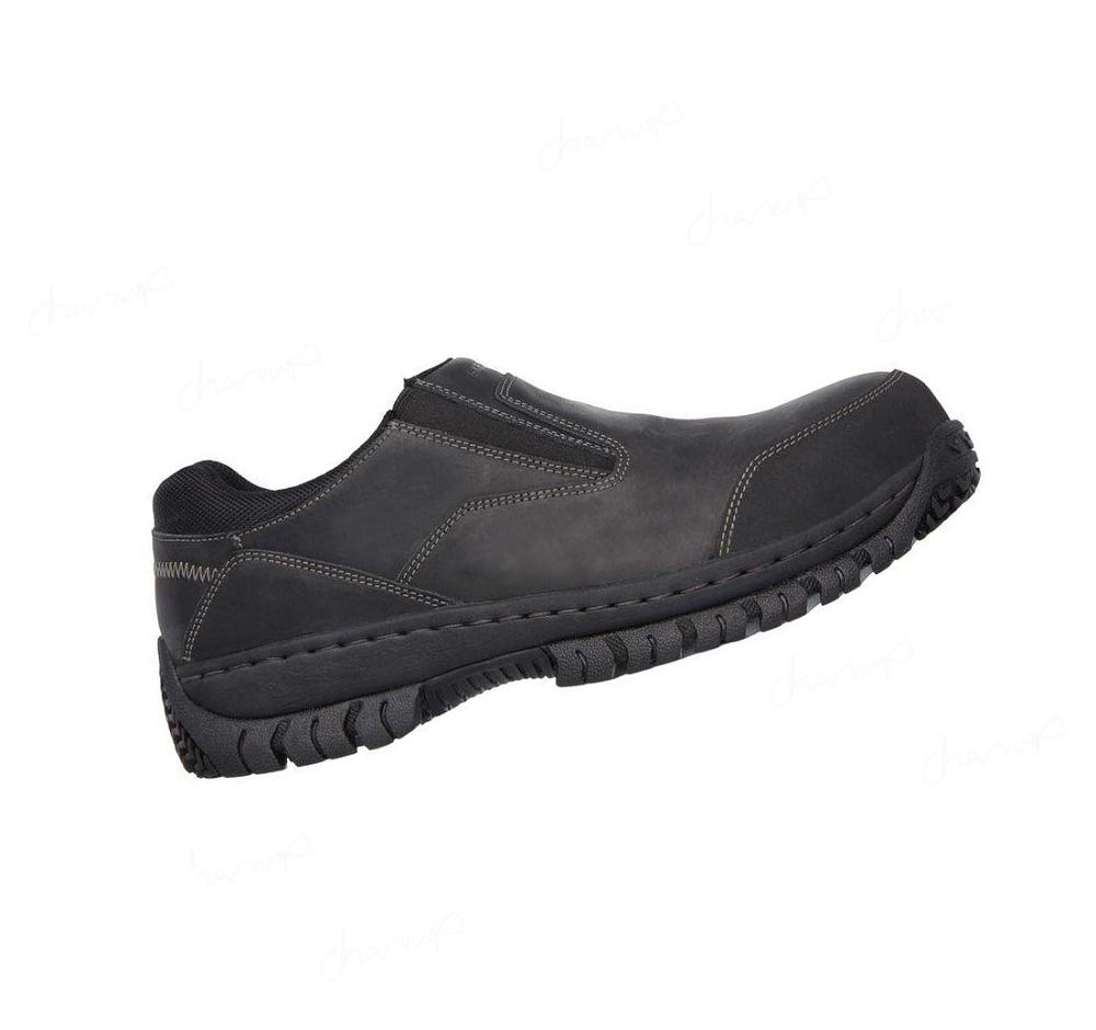 Zapatillas Sin Cordones Skechers Trabajo Relaxed Fit: Hartan ST Hombre Negras | 355TG_AR