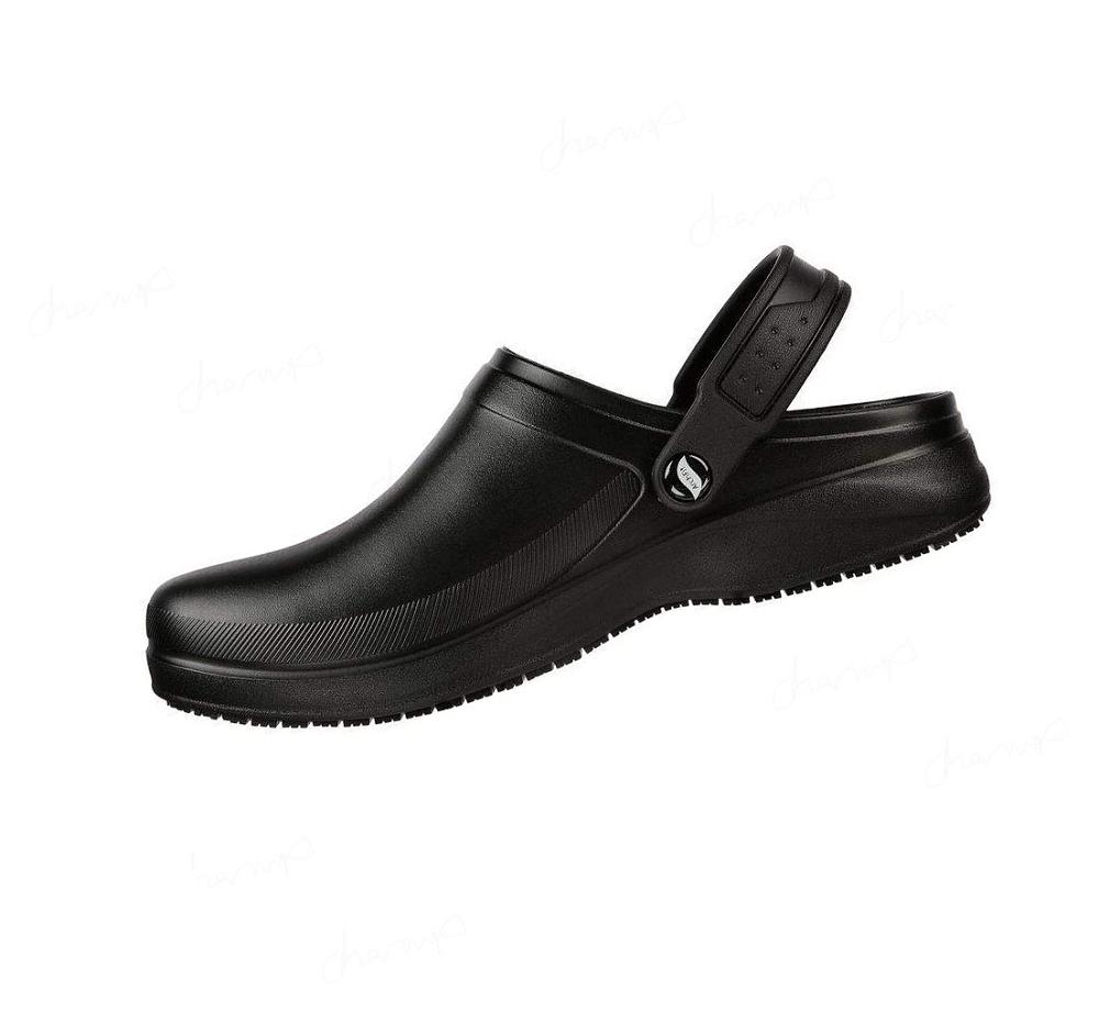 Zapatillas Sin Cordones Skechers Trabajo Arch Fit: Riverbound SR Hombre Negras | 365TD_AR