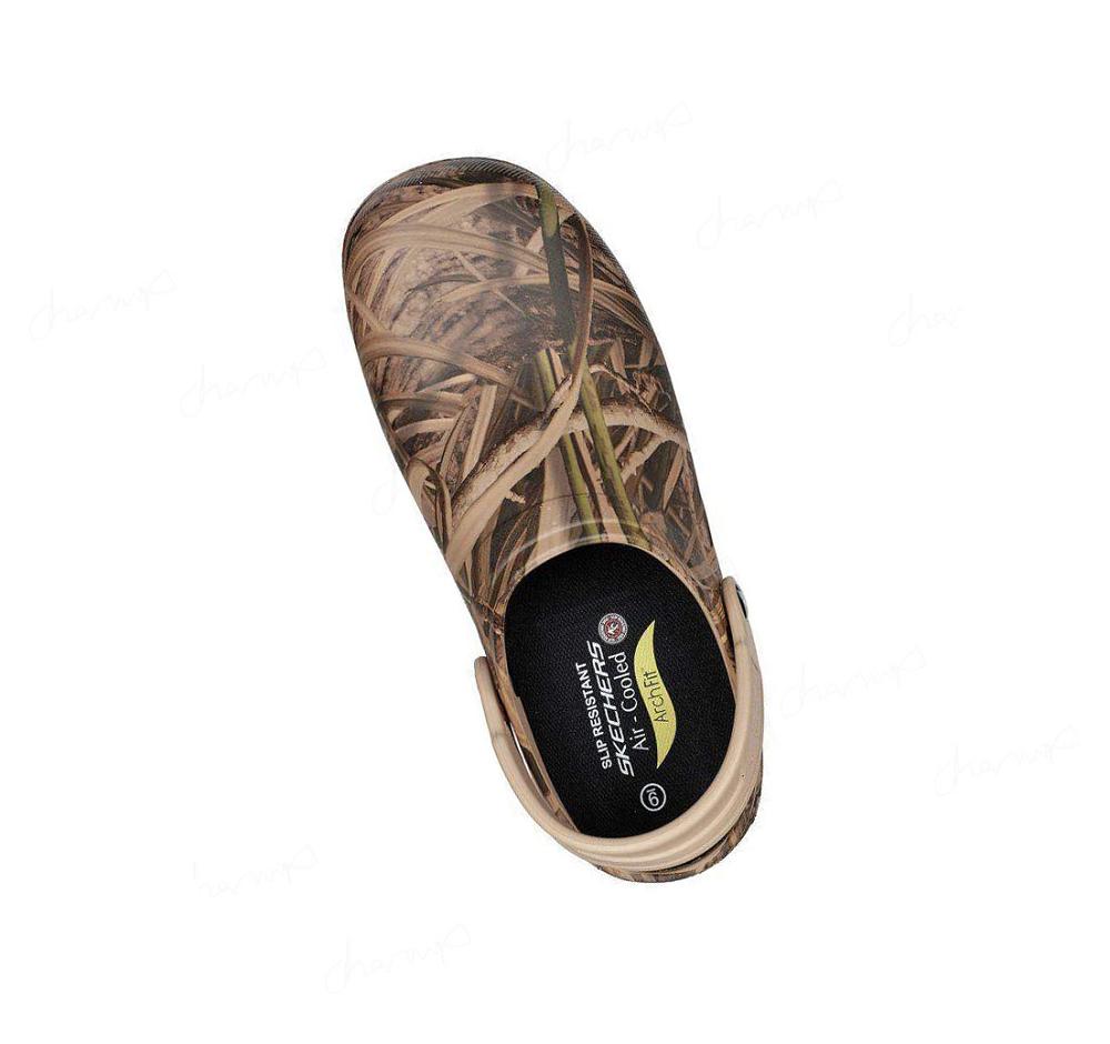 Zapatillas Sin Cordones Skechers Trabajo Arch Fit: Riverbound SR Hombre Camuflaje | 36A3P_AR