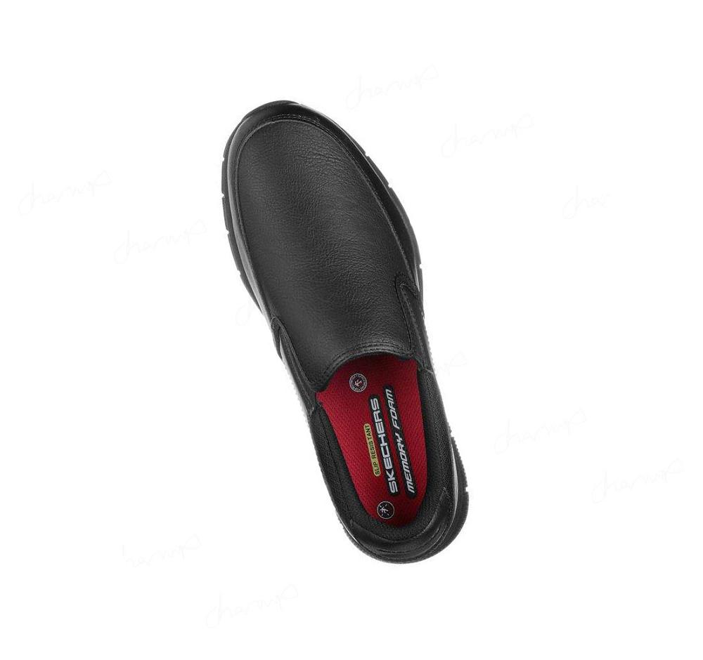 Zapatillas Sin Cordones Skechers Trabajo Relaxed Fit: Nampa - Groton SR Hombre Negras | 3TA3Q_AR