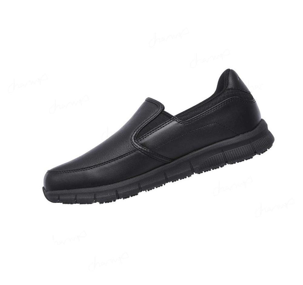 Zapatillas Sin Cordones Skechers Trabajo Relaxed Fit: Nampa - Groton SR Hombre Negras | 3TA3Q_AR