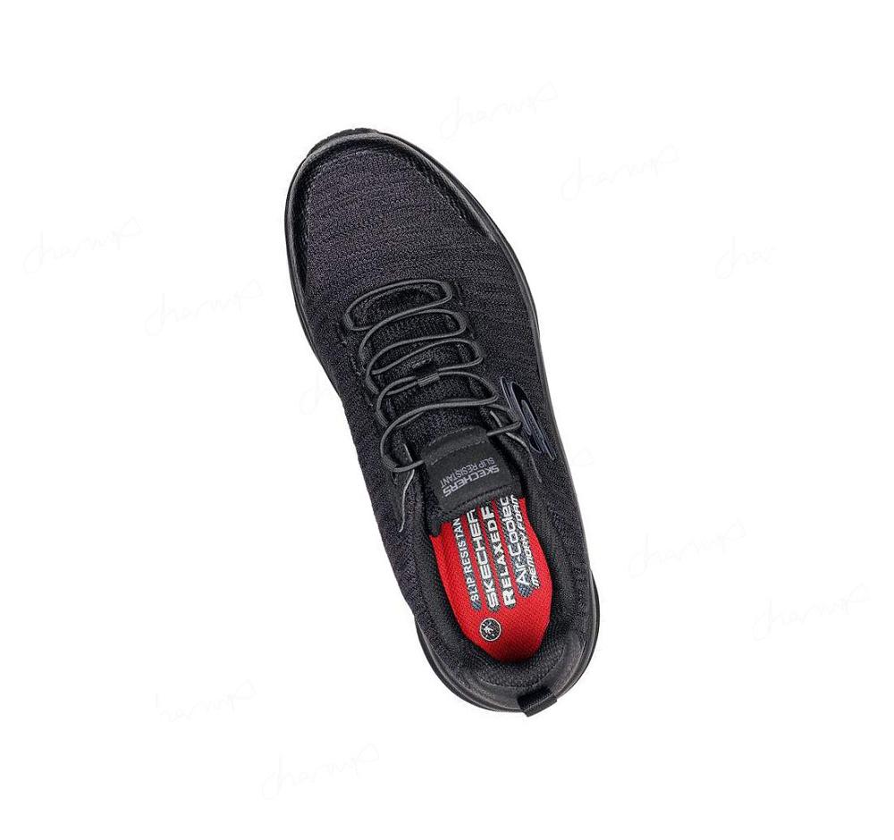 Zapatillas Sin Cordones Skechers Trabajo: D'Lux Walker SR - Luxir Hombre Negras | 530TP_AR