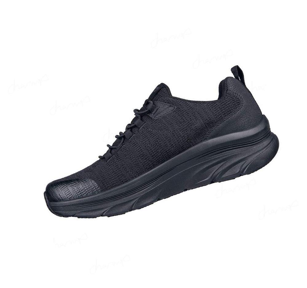 Zapatillas Sin Cordones Skechers Trabajo: D'Lux Walker SR - Luxir Hombre Negras | 530TP_AR