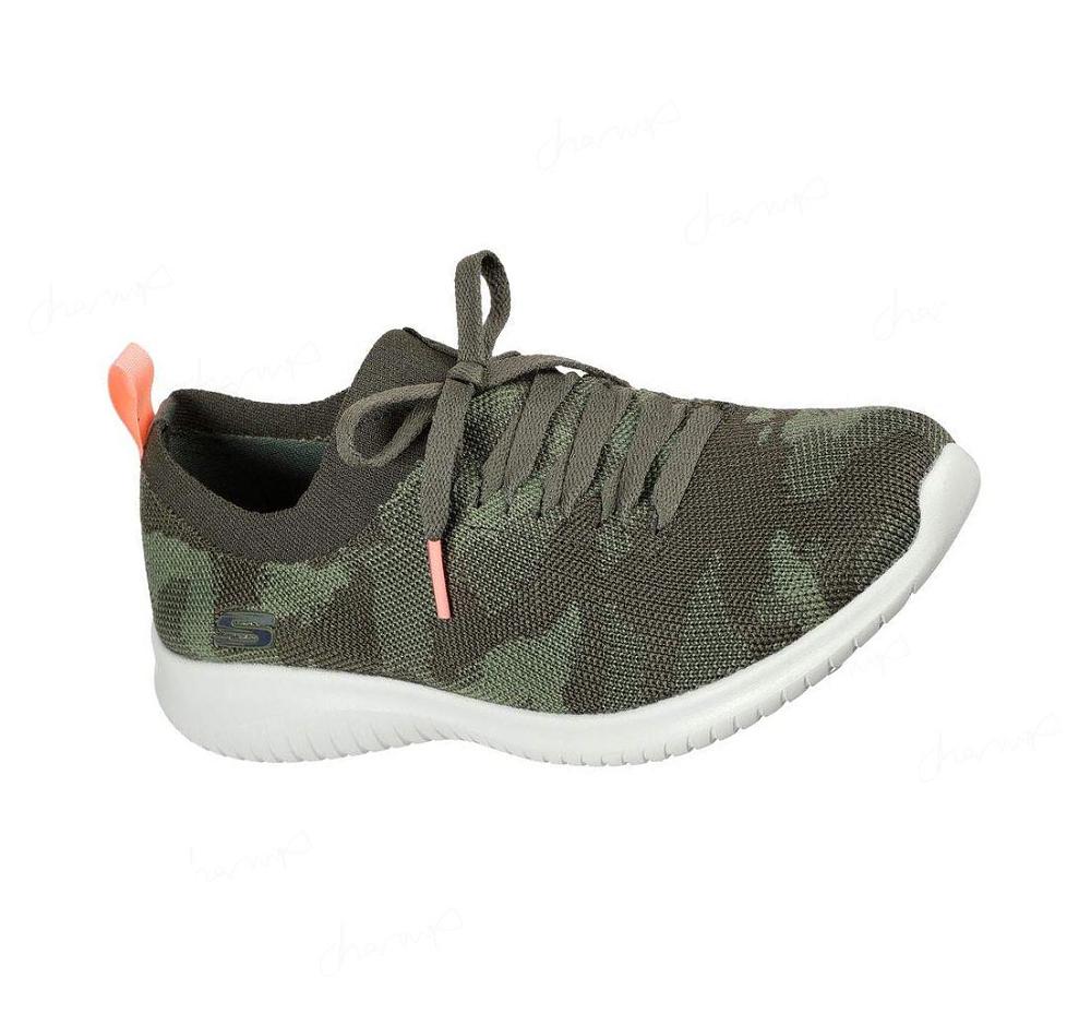 Zapatillas Sin Cordones Skechers Ultra Flex - Wild Pursuer Mujer Verde Oliva | 6829D_AR