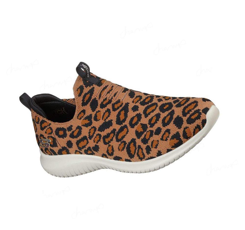 Zapatillas Sin Cordones Skechers Ultra Flex - Wild Expedition Mujer Leopardo | 685AC_AR