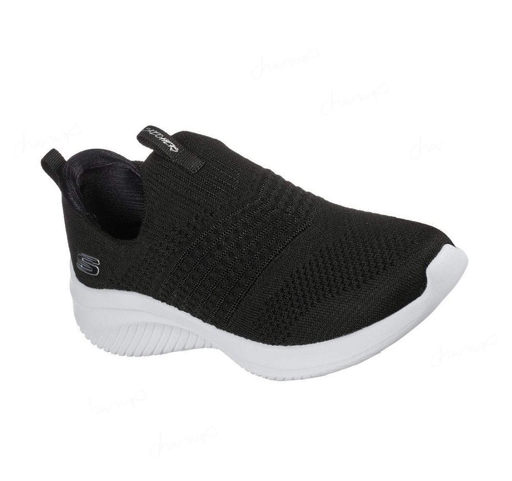 Zapatillas Sin Cordones Skechers Ultra Flex 3.0 - Classy Charm Mujer Negras Blancas | 6863Q_AR