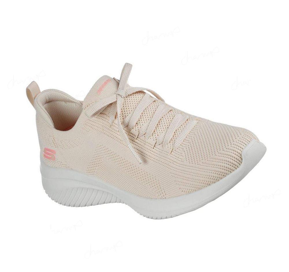 Zapatillas Sin Cordones Skechers Ultra Flex 3.0 - Big Plan Mujer Beige | I22AK_AR