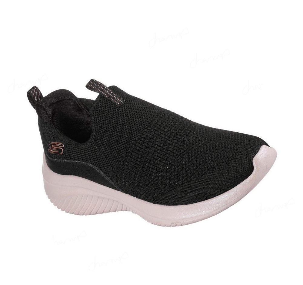 Zapatillas Sin Cordones Skechers Ultra Flex 3.0 - Bright Spirits Mujer Negras Rosas Claro | I32AA_AR