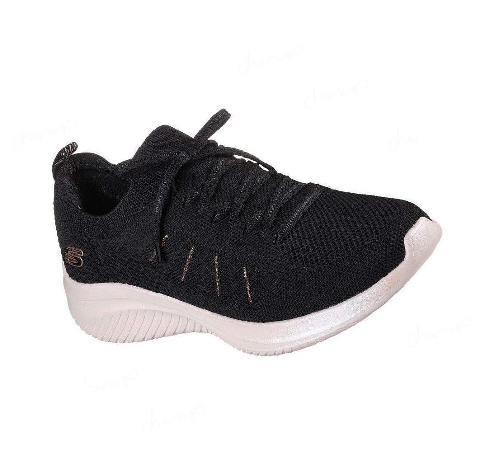 Zapatillas Sin Cordones Skechers Ultra Flex 3.0 - Glowing Sky Mujer Negras Rosas | I3A9D_AR