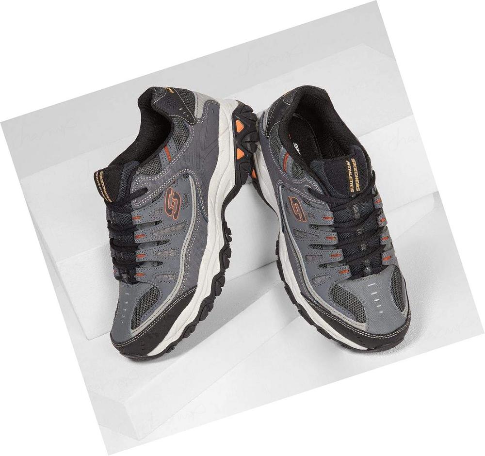 Zapatillas Skechers After Burn - Memory Fit Hombre Gris | 3962S_AR