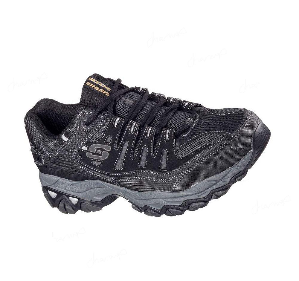 Zapatillas Skechers After Burn - Memory Fit Hombre Negras | 396A0_AR