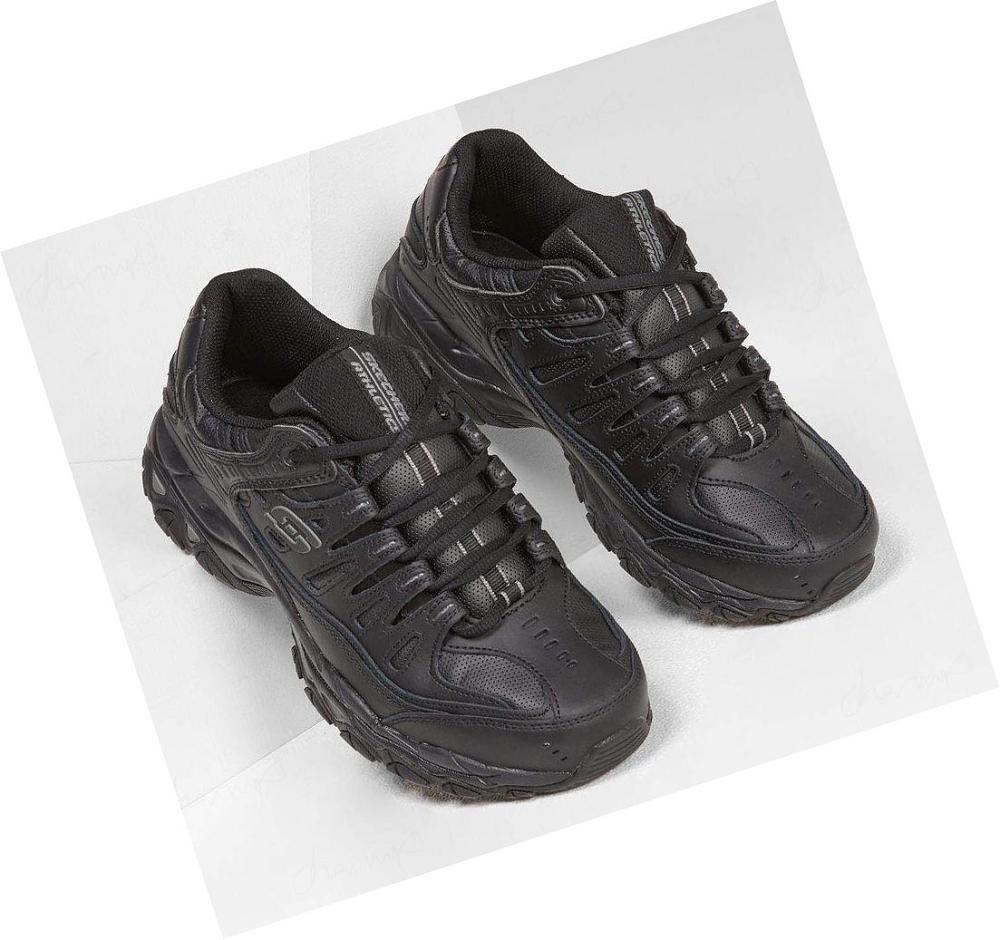 Zapatillas Skechers After Burn Memory Fit - Reprint Hombre Negras | 3950A_AR