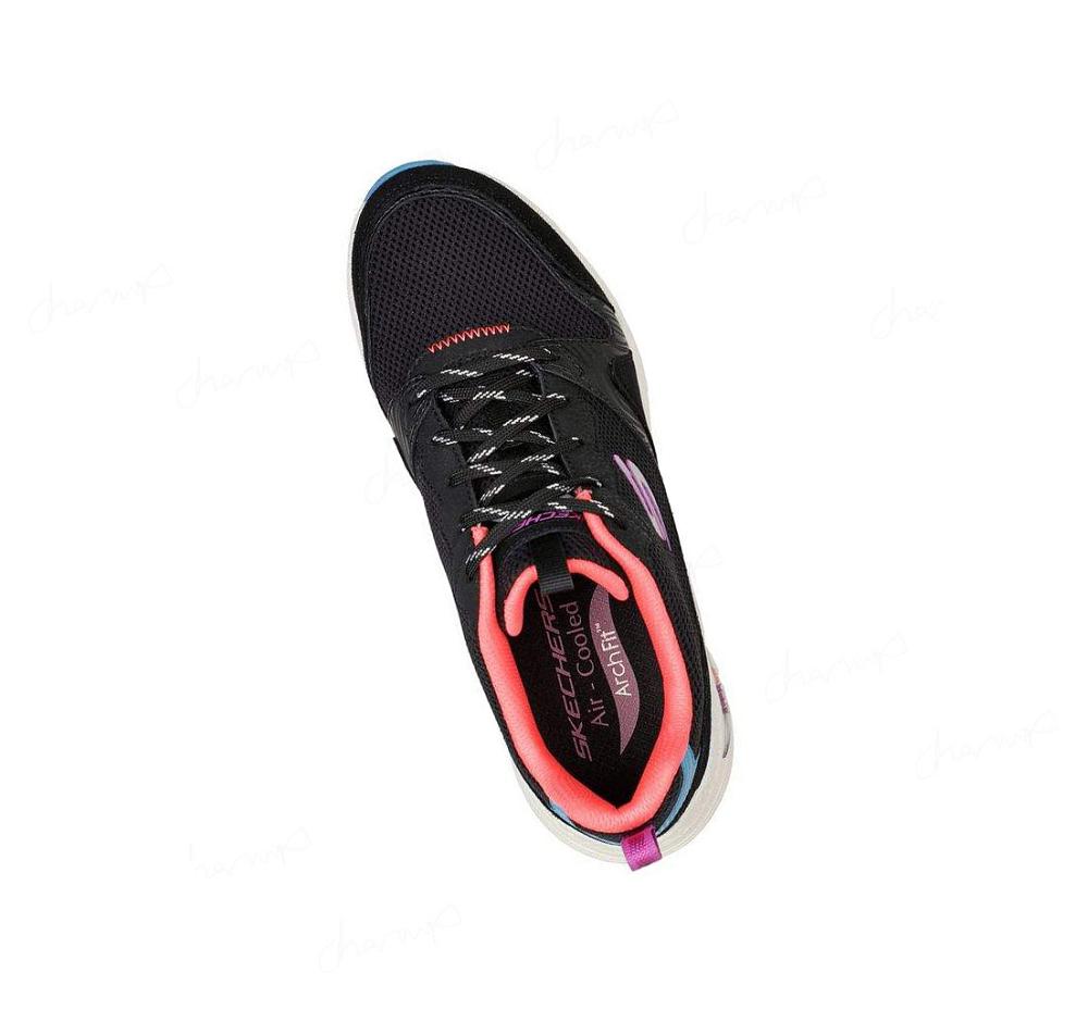 Zapatillas Skechers Arch Fit - Vista View Mujer Negras Multicolor | A6985_AR