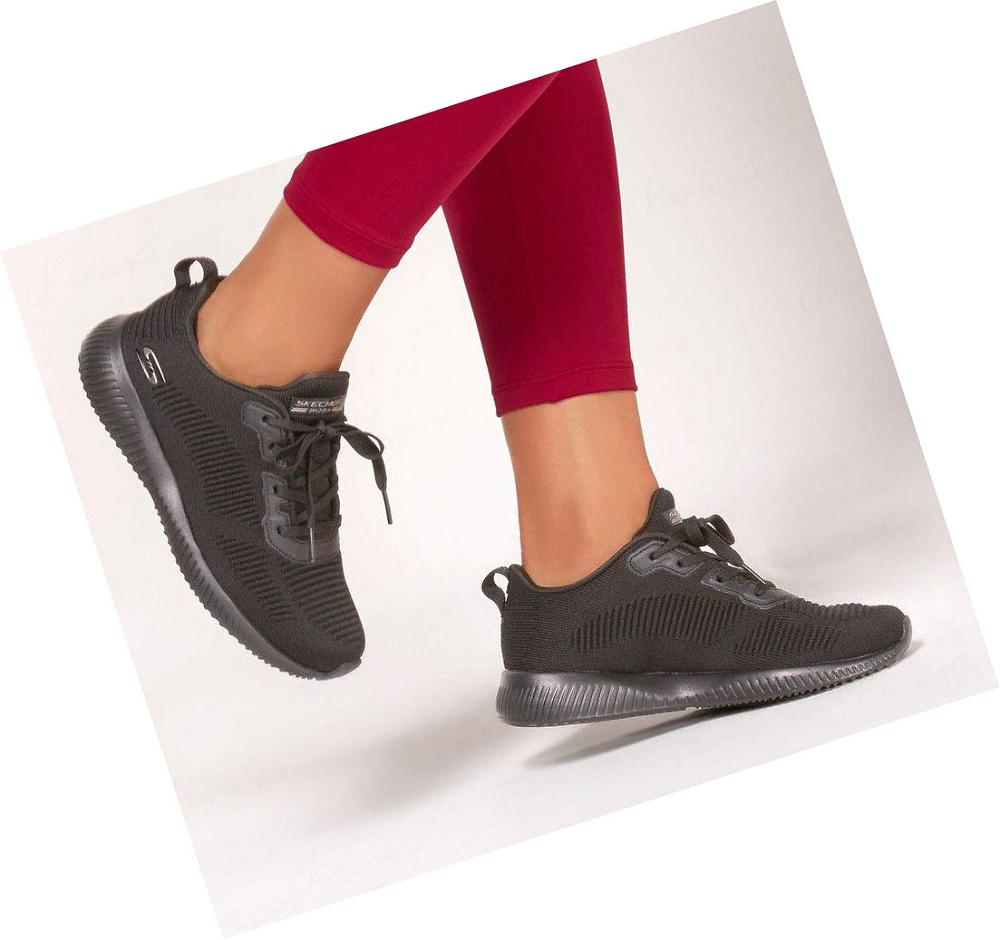 Zapatillas Skechers BOBS Deporte Squad - Tough Talk Mujer Negras | 6659P_AR