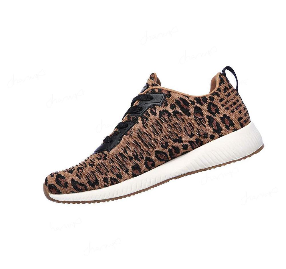 Zapatillas Skechers BOBS Deporte Squad - Mighty Cat Mujer Leopardo | 66AAL_AR