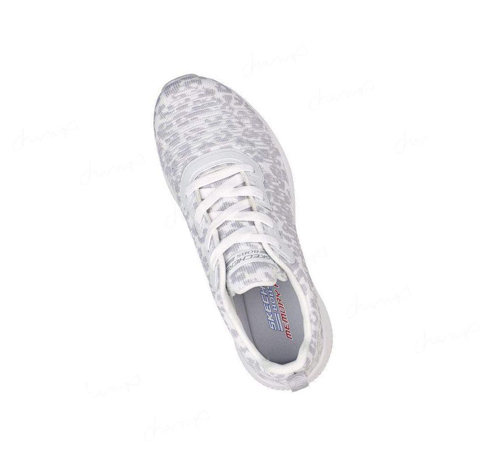 Zapatillas Skechers BOBS Deporte Squad - Mighty Cat Mujer Blancas Gris | I398R_AR