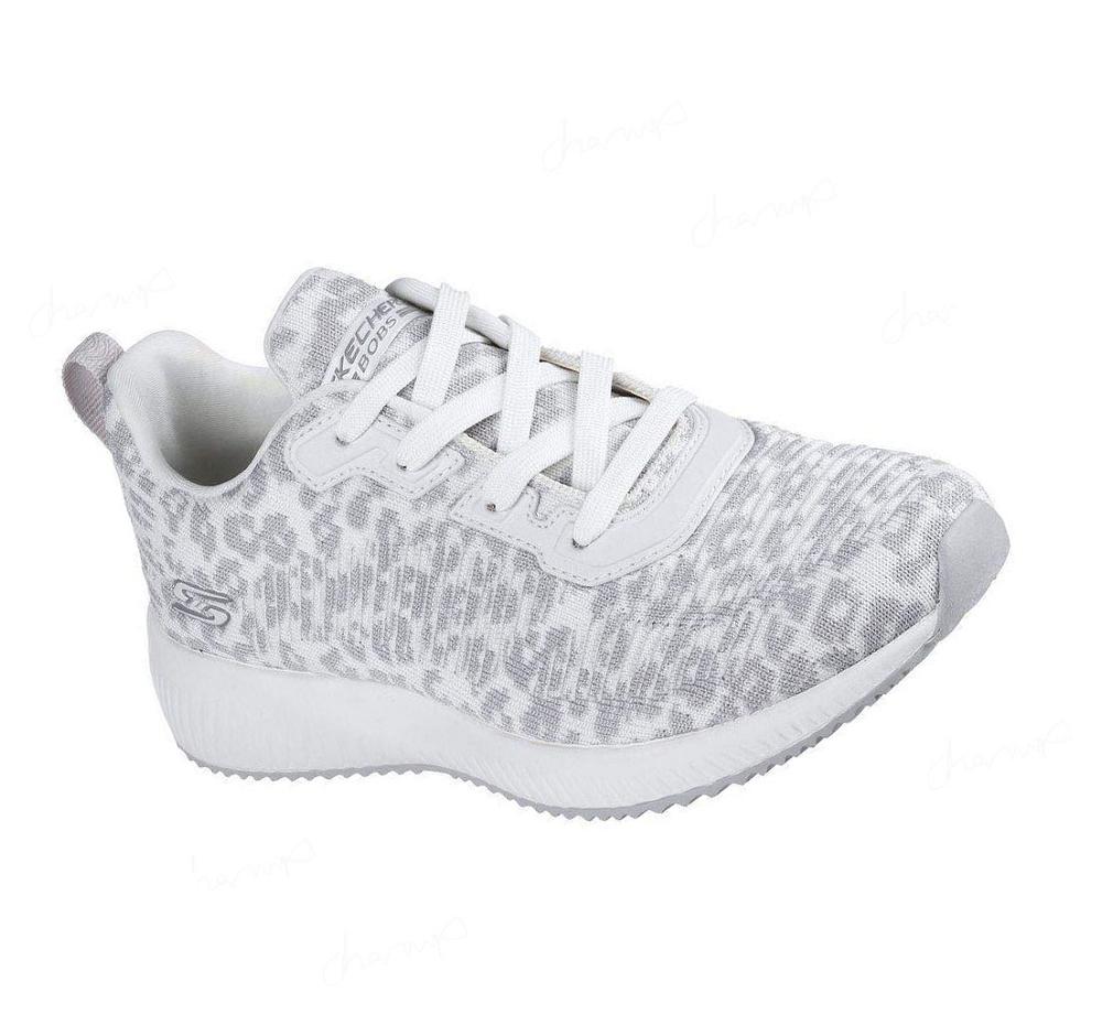 Zapatillas Skechers BOBS Deporte Squad - Mighty Cat Mujer Blancas Gris | I398R_AR