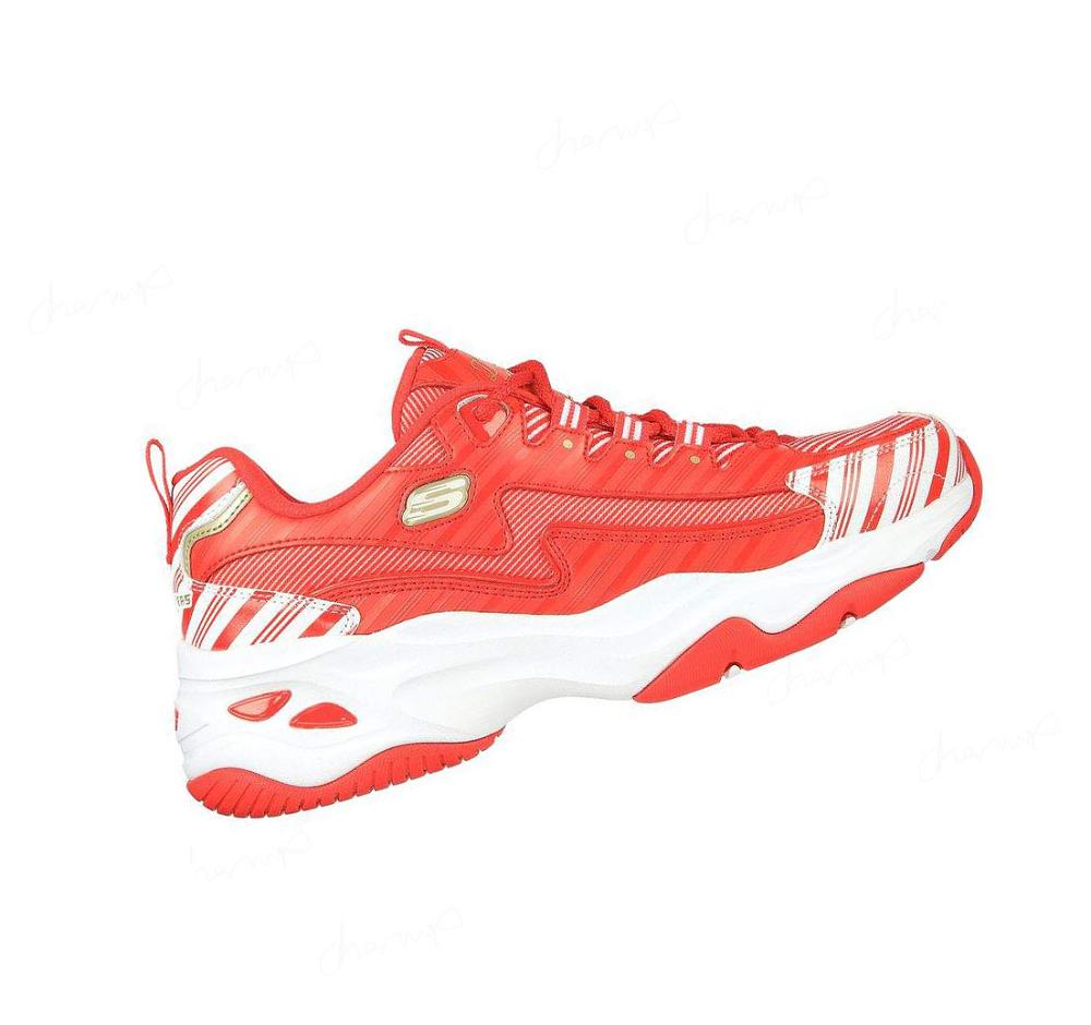 Zapatillas Skechers D'Lites 4.0 - Candy Canes Mujer Rojas Blancas | 51230_AR