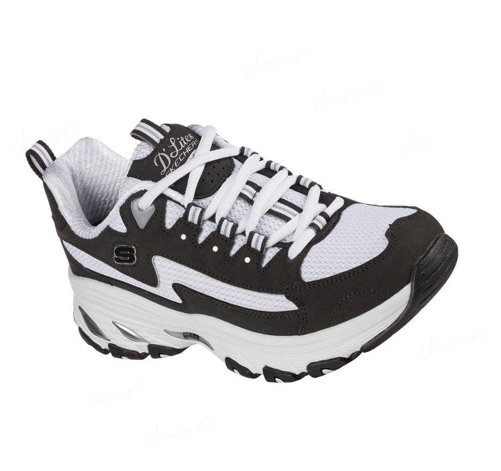 Zapatillas Skechers D\'Lites Arch Fit - Better Me Mujer Negras Blancas | T1093_AR