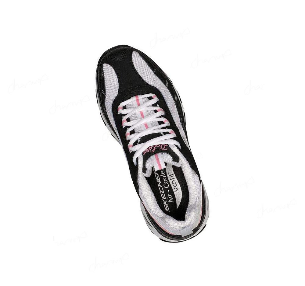 Zapatillas Skechers D'Lites Arch Fit - Naturalist Mujer Negras Rosas | 5198A_AR