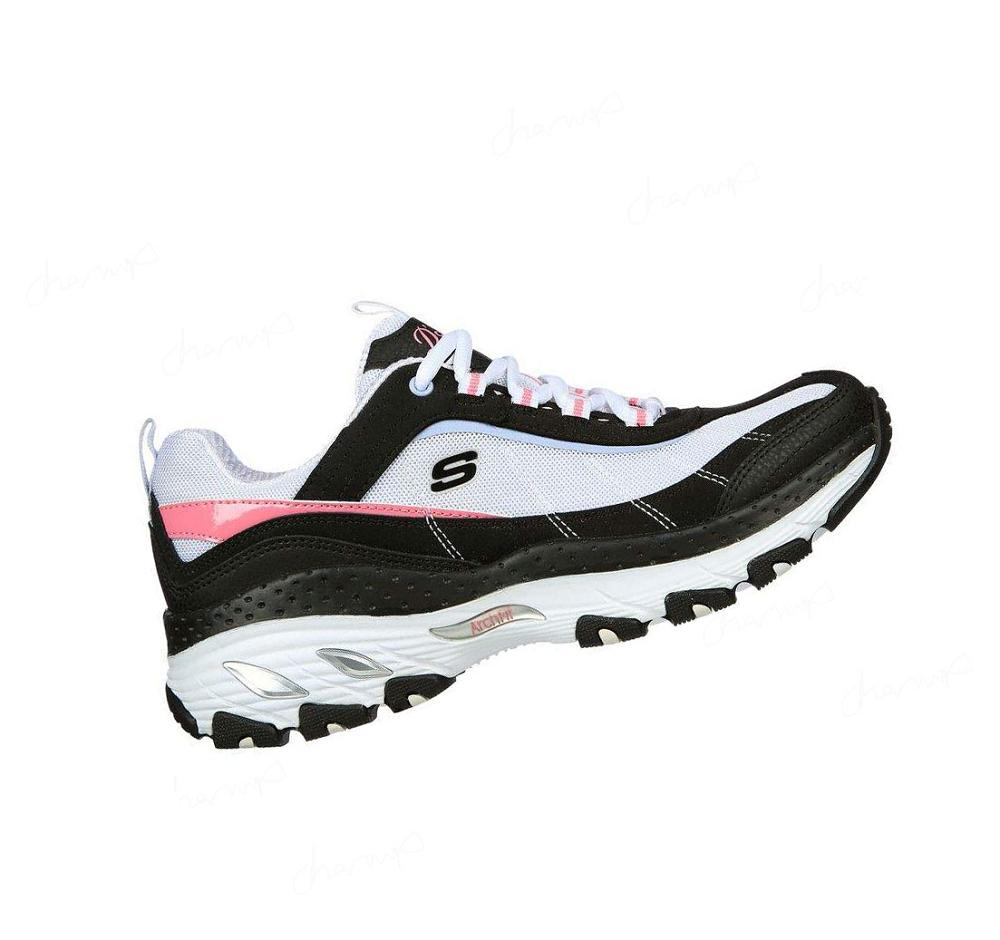 Zapatillas Skechers D'Lites Arch Fit - Naturalist Mujer Negras Rosas | 5198A_AR