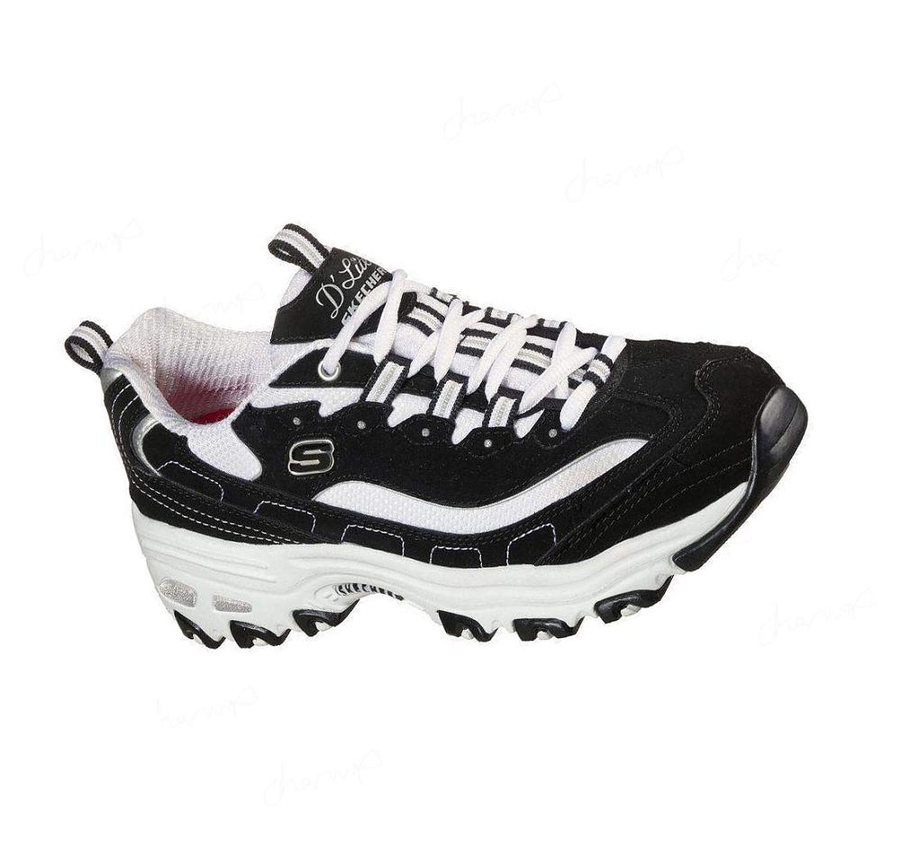 Zapatillas Skechers D\'Lites - Biggest Fan Mujer Negras Blancas | 669TB_AR