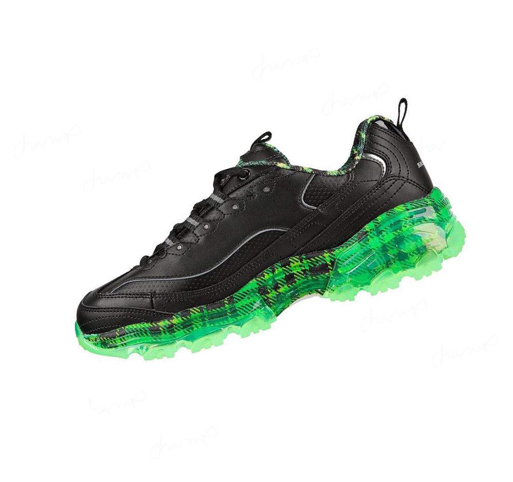 Zapatillas Skechers D'Lites Crystal - Glam Rocker Mujer Negras Verde | 52A8B_AR