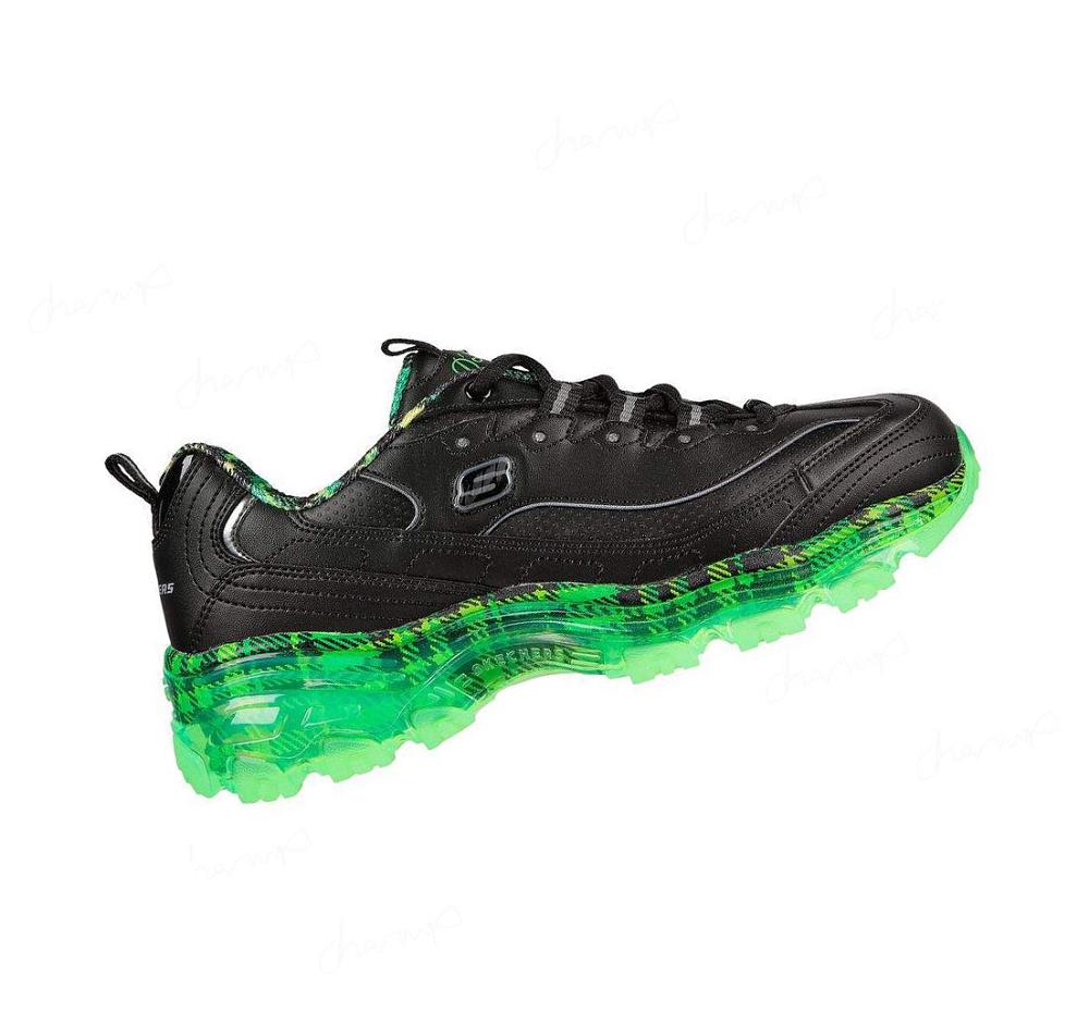 Zapatillas Skechers D'Lites Crystal - Glam Rocker Mujer Negras Verde | 52A8B_AR