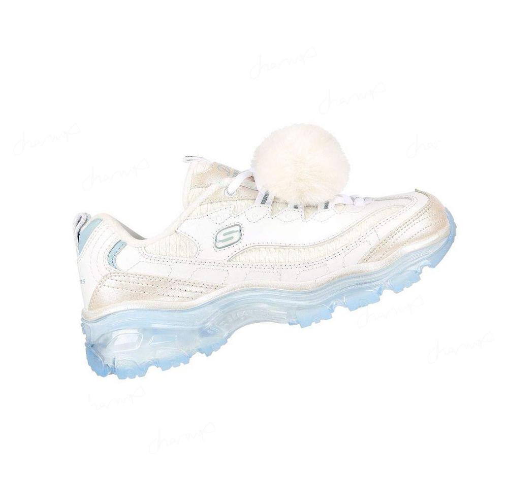 Zapatillas Skechers D'Lites Crystal - Let It Snow Mujer Blancas Azules Claro | IT23A_AR