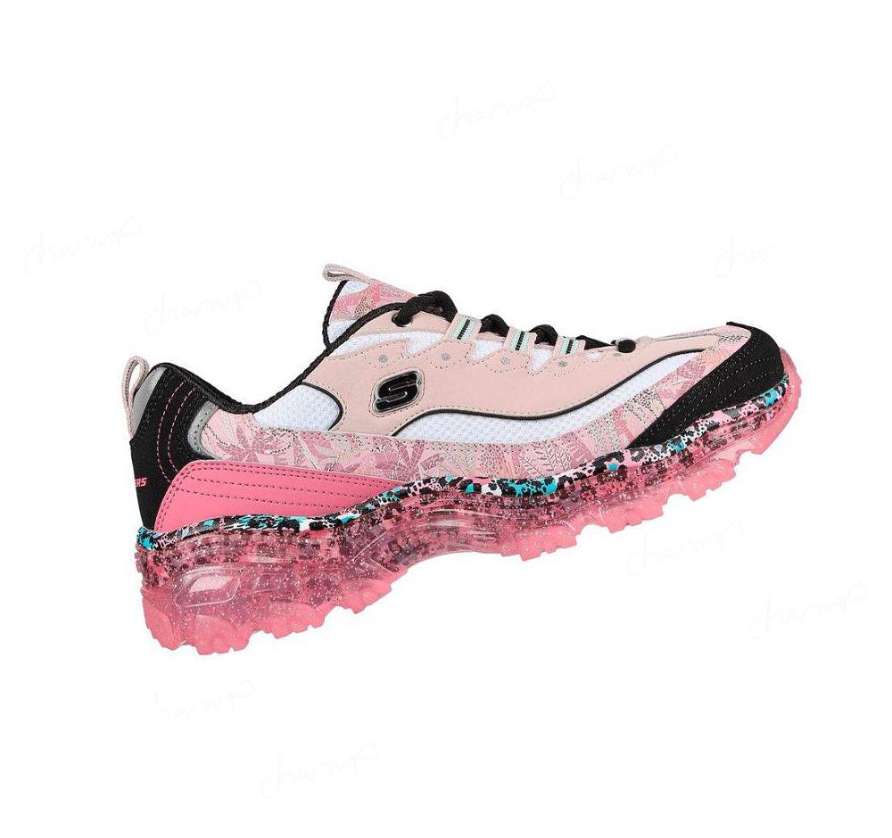 Zapatillas Skechers D'Lites Crystal - Rich Glamour Mujer Rosas Multicolor | 52T3G_AR