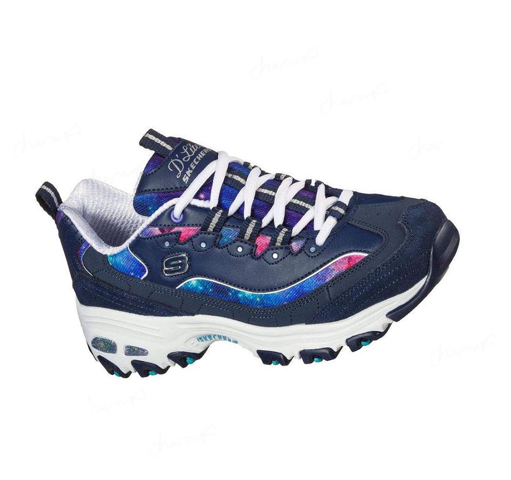 Zapatillas Skechers D\'Lites - Galaxy Fantasy Mujer Azul Marino Multicolor | A9A8L_AR